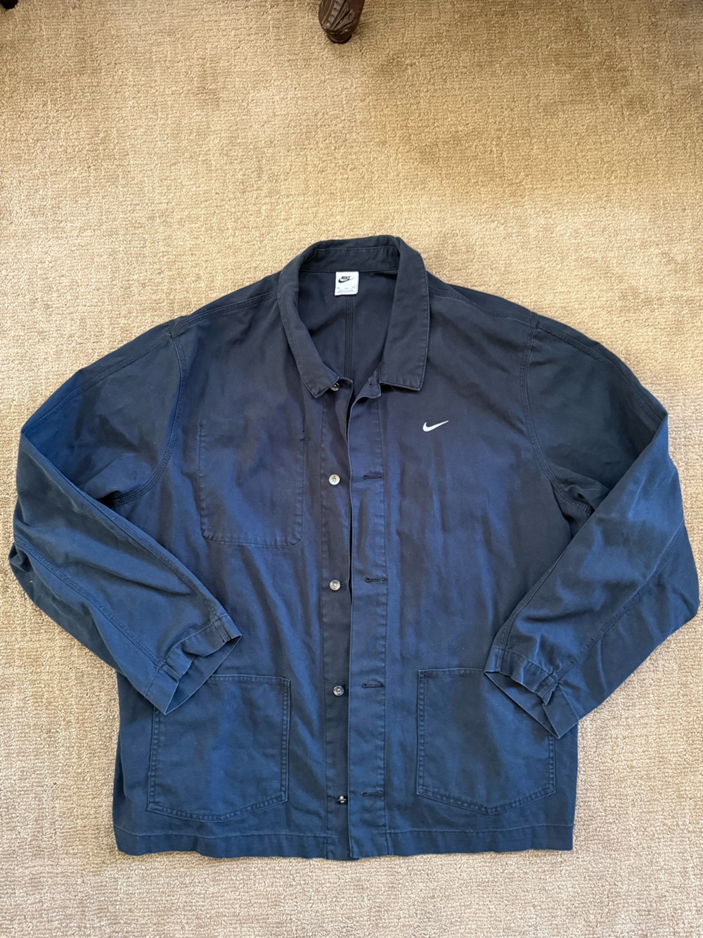 Nike Chore Jacket Button-Up Work Shirt with Swoosh
